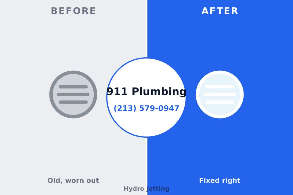 Before and after: plumbing repair Woodway, WA